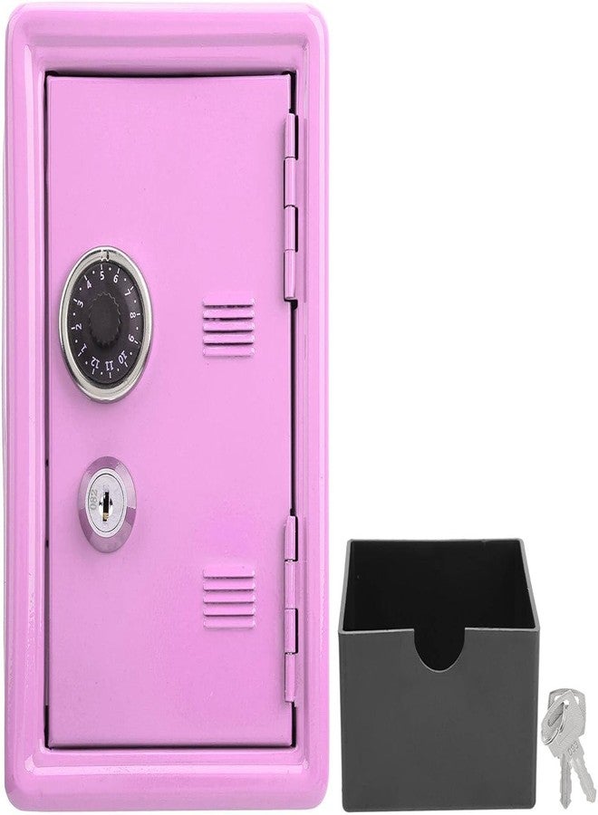 Drofail حصالة نقود معدنية آمنة للأطفال من دروفيل، صندوق تخزين مفاتيح صغير للأطفال مع قفل، هدية حصالة نقود إبداعية للأطفال - مفتاحان (وردي) - Image 2